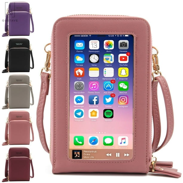 Touch Screen Cell Phone Cross-body Wallet Shoulder Bag Leather Pouch Case Acces